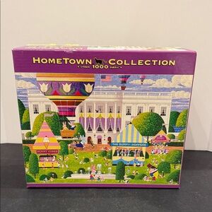 Hometown Collection White House Easter Egg Hunt 1000 piece puzzle SALE🔴3/$25!